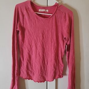 We the free pink long sleeve shirt